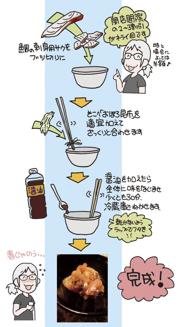 鯛のなんちゃって昆布〆＿写真