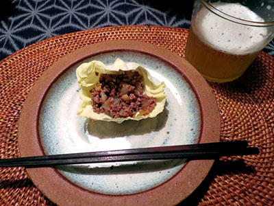 挽肉エスニック炒めキャベツ包み＿写真"